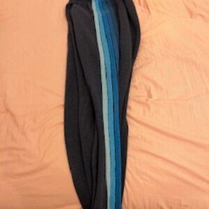 Aviator Nation Blue 5 stripe sweatpants s